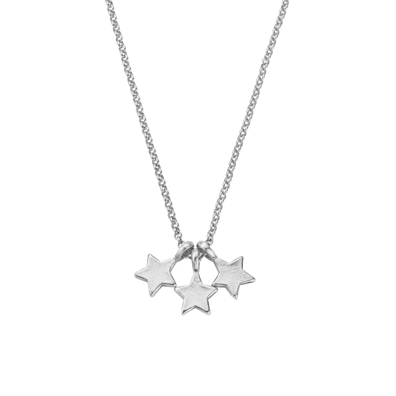 Silver Trio Guiding Star Necklace