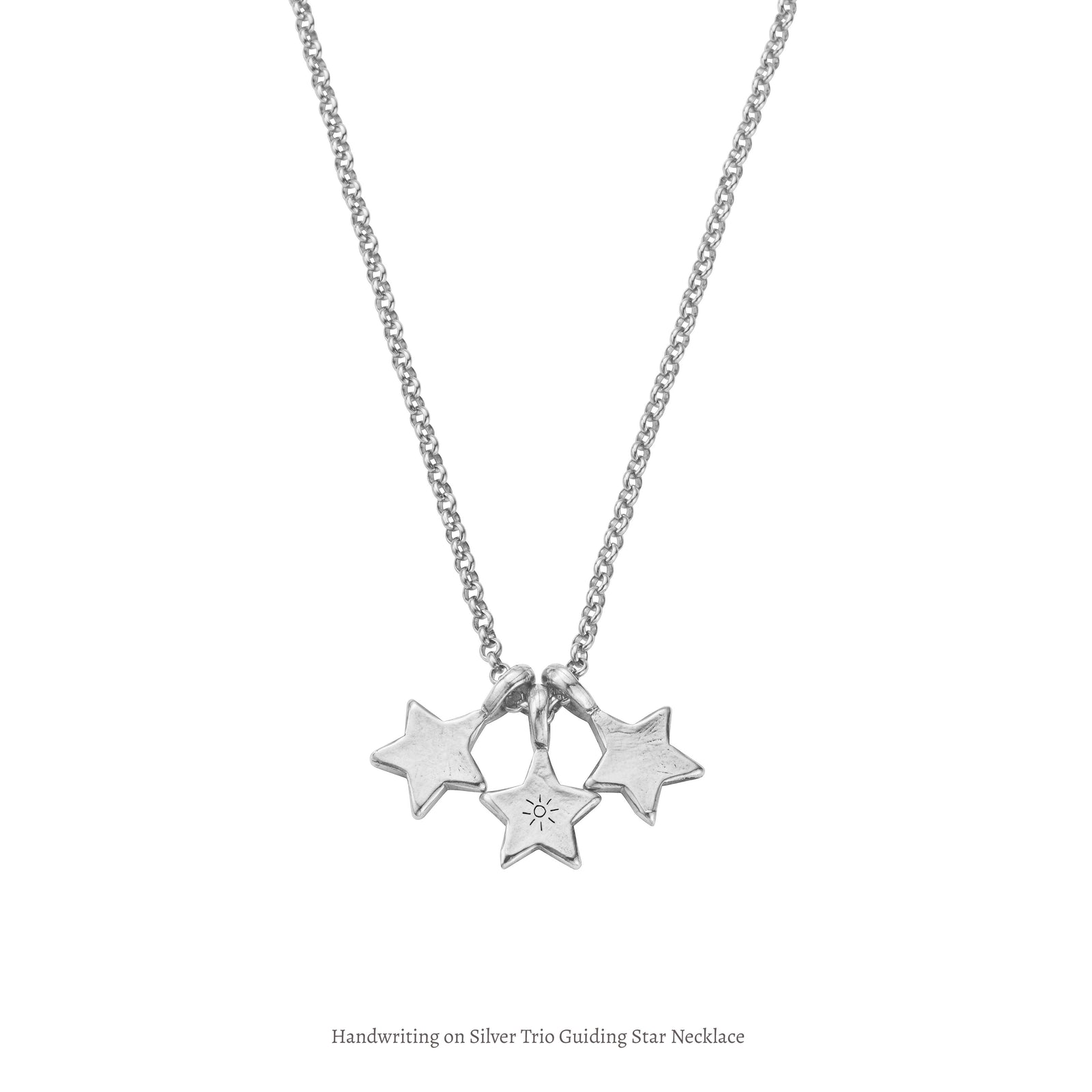 Silver Trio Guiding Star Necklace