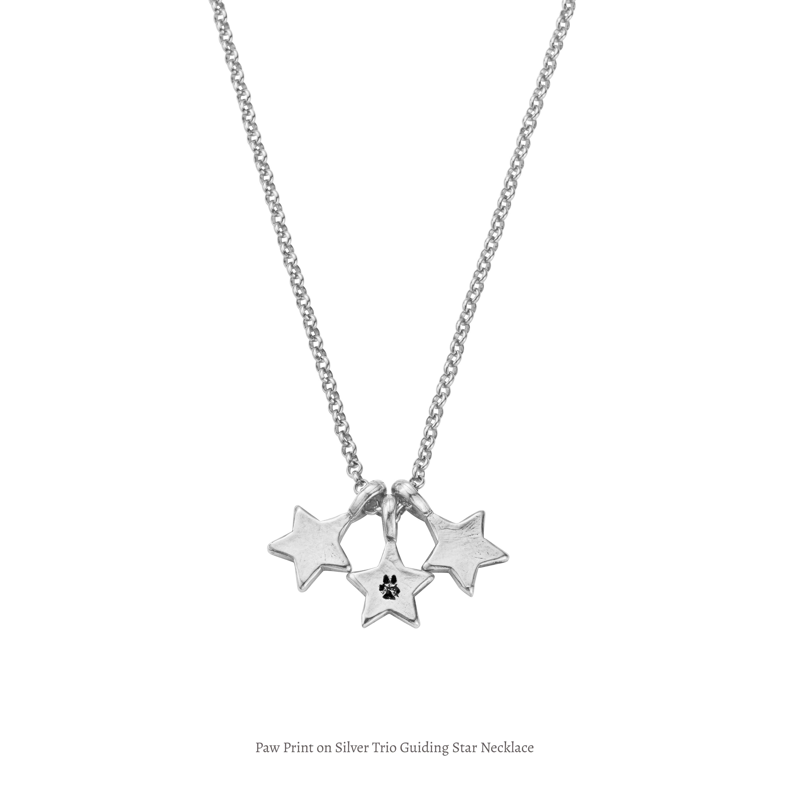 Silver Trio Guiding Star Necklace
