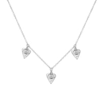 Silver Trio Mini Heart Necklace