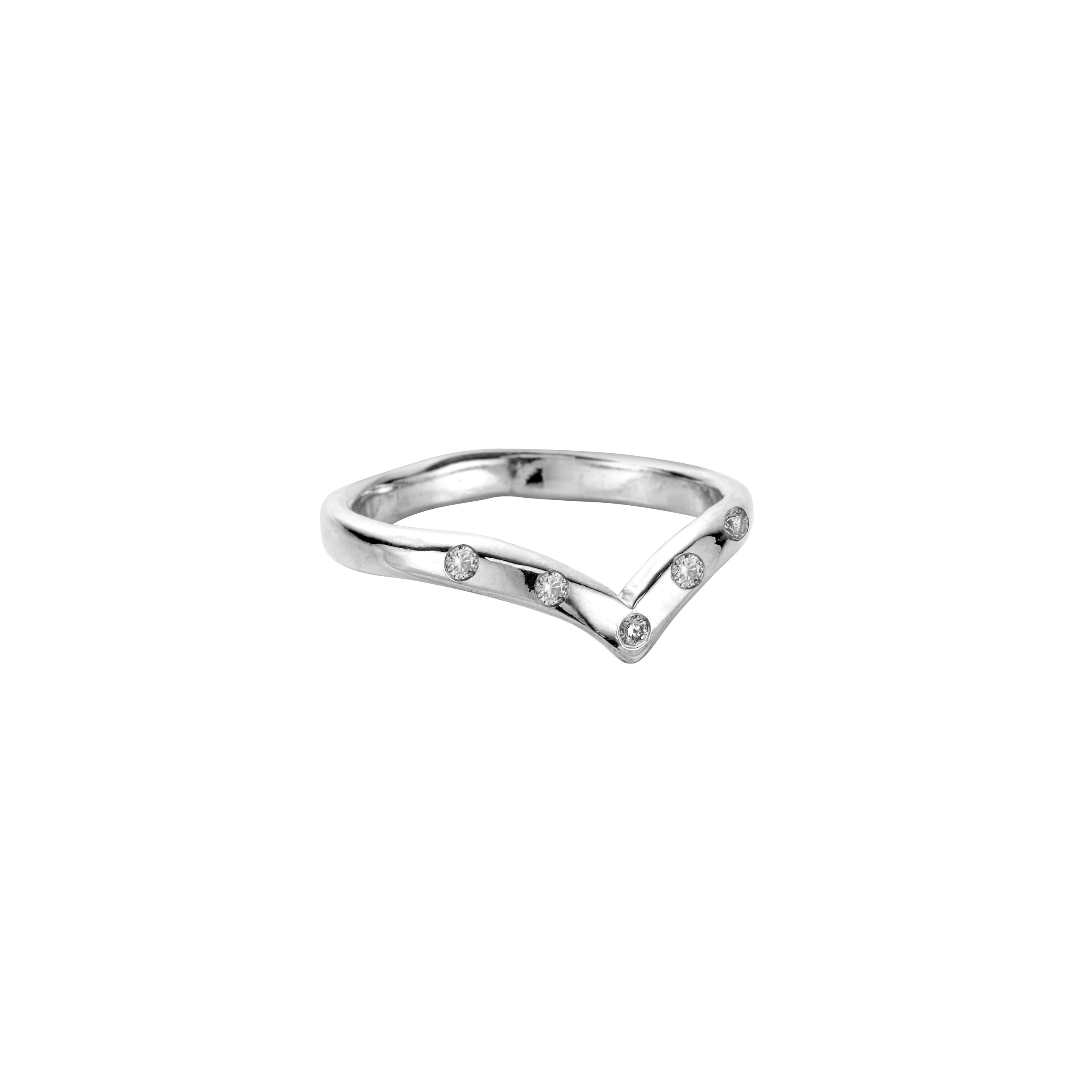 Silver Wishbone Wedding Band