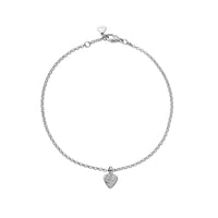 Silver Baby Heart Anklet
