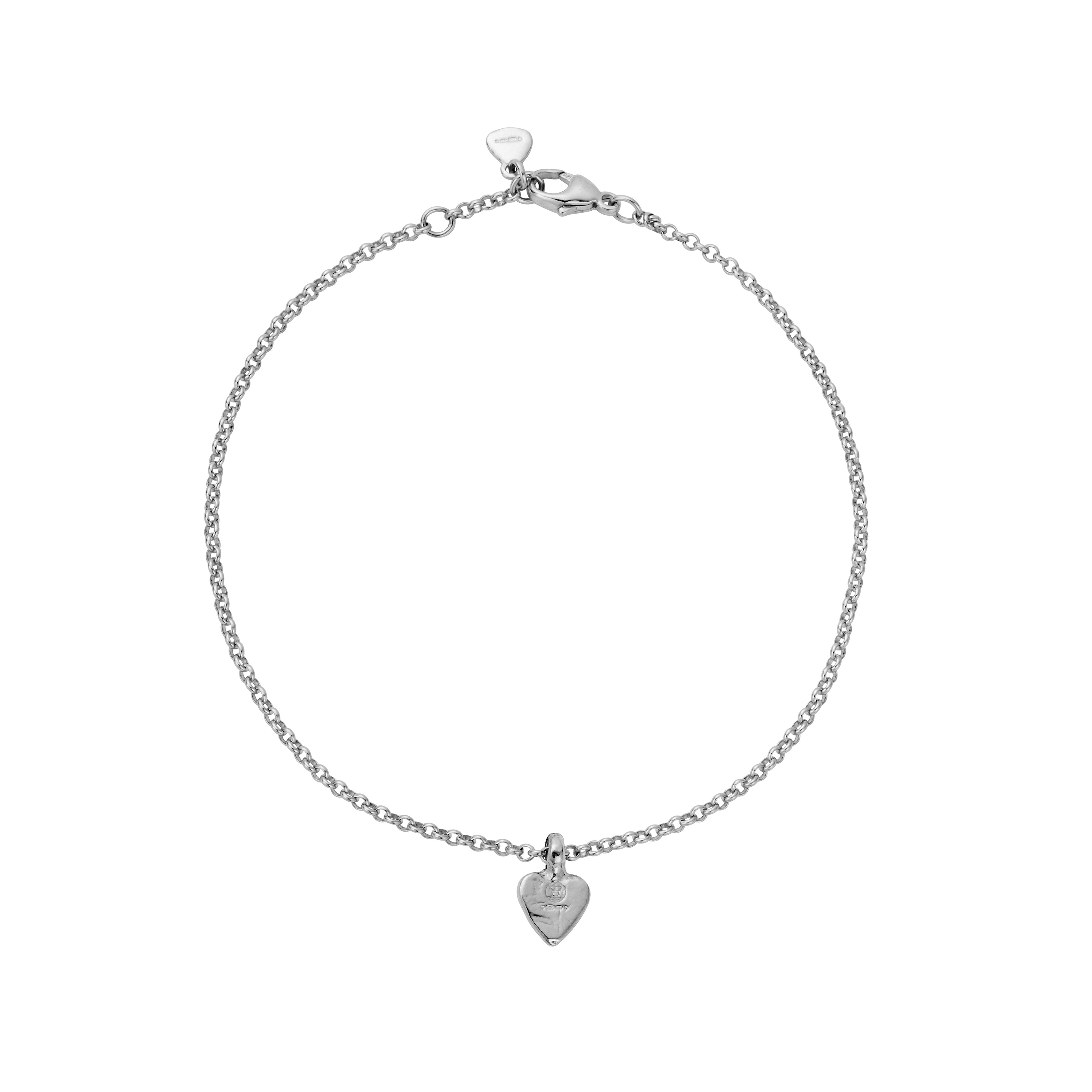 Silver Baby Heart Anklet