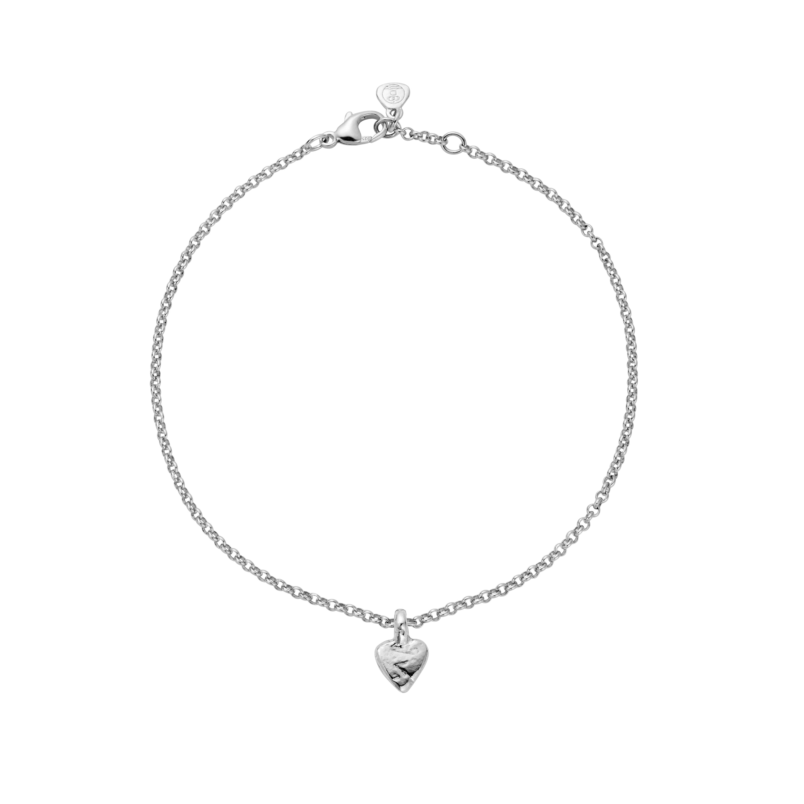 Silver Baby Heart Anklet