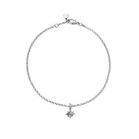 Silver Baby North Star Anklet