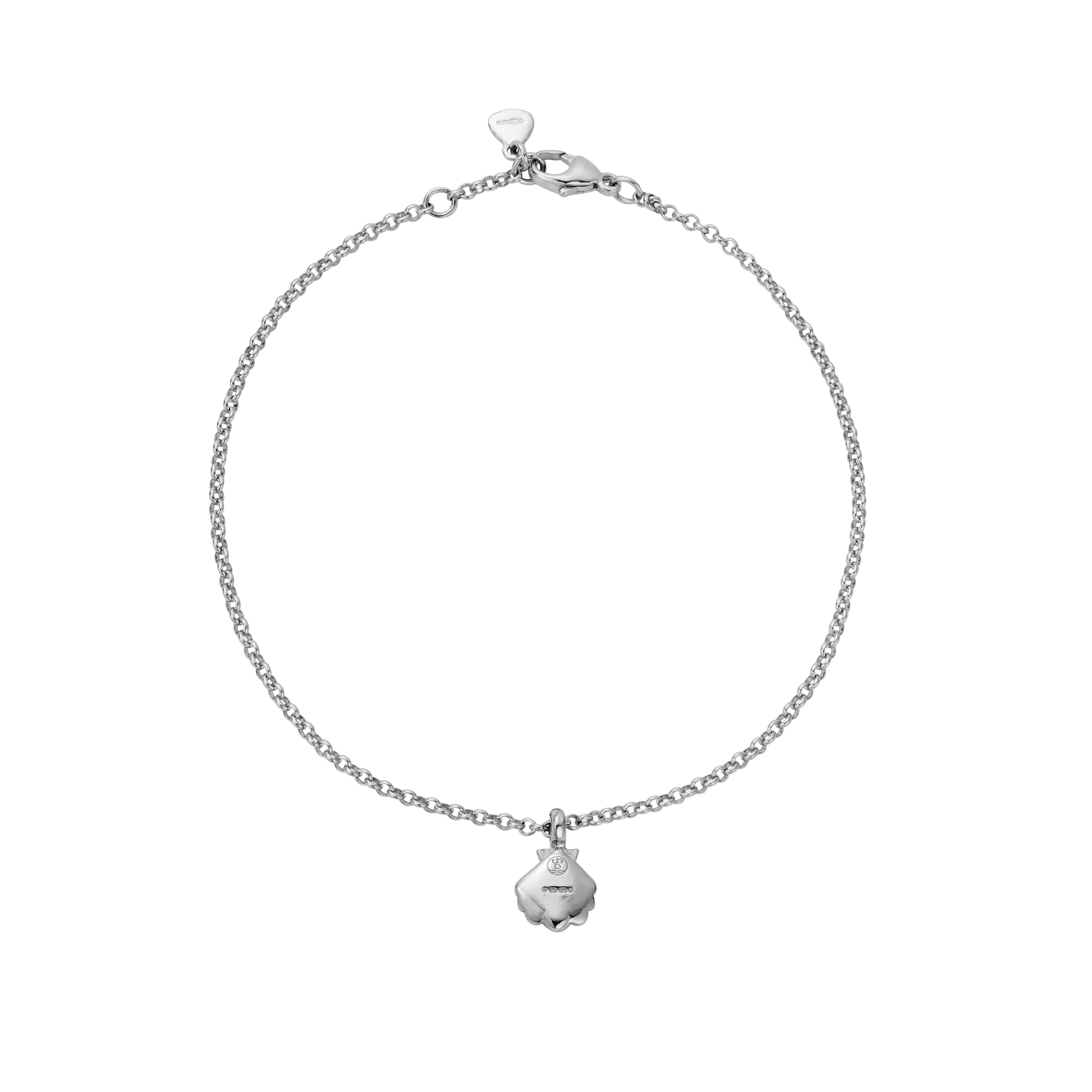 Silver Scallop Shell Anklet