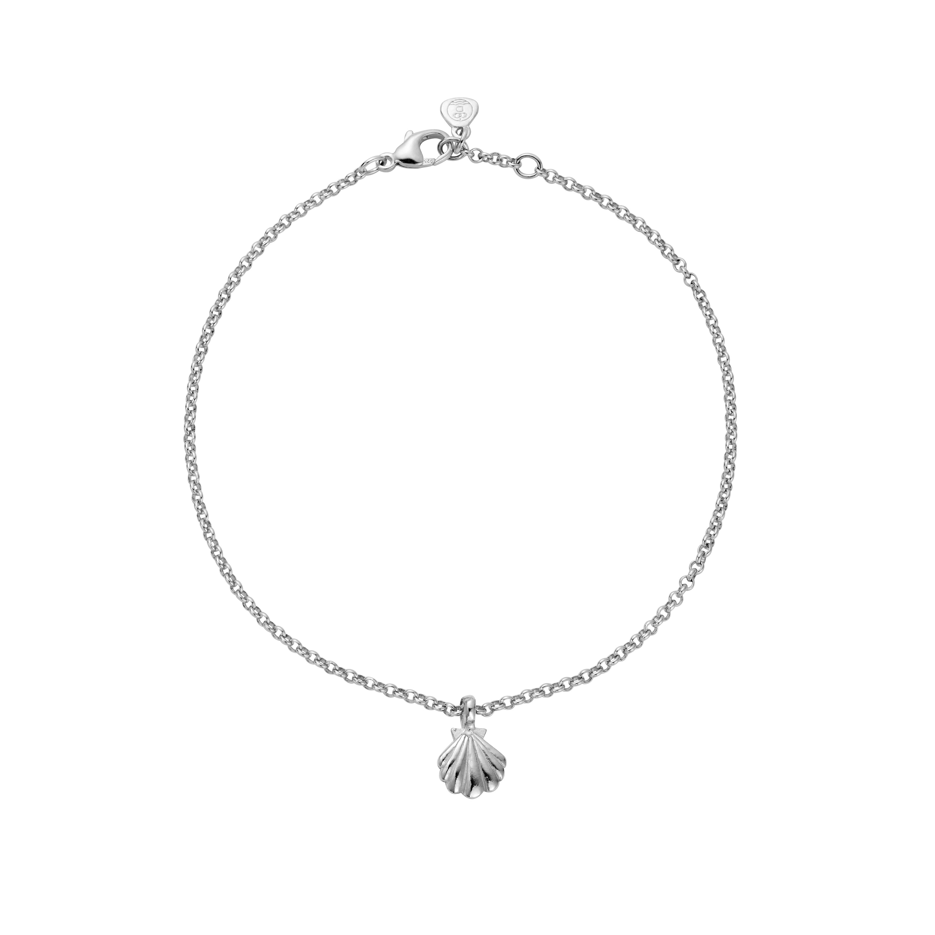 Silver Scallop Shell Anklet