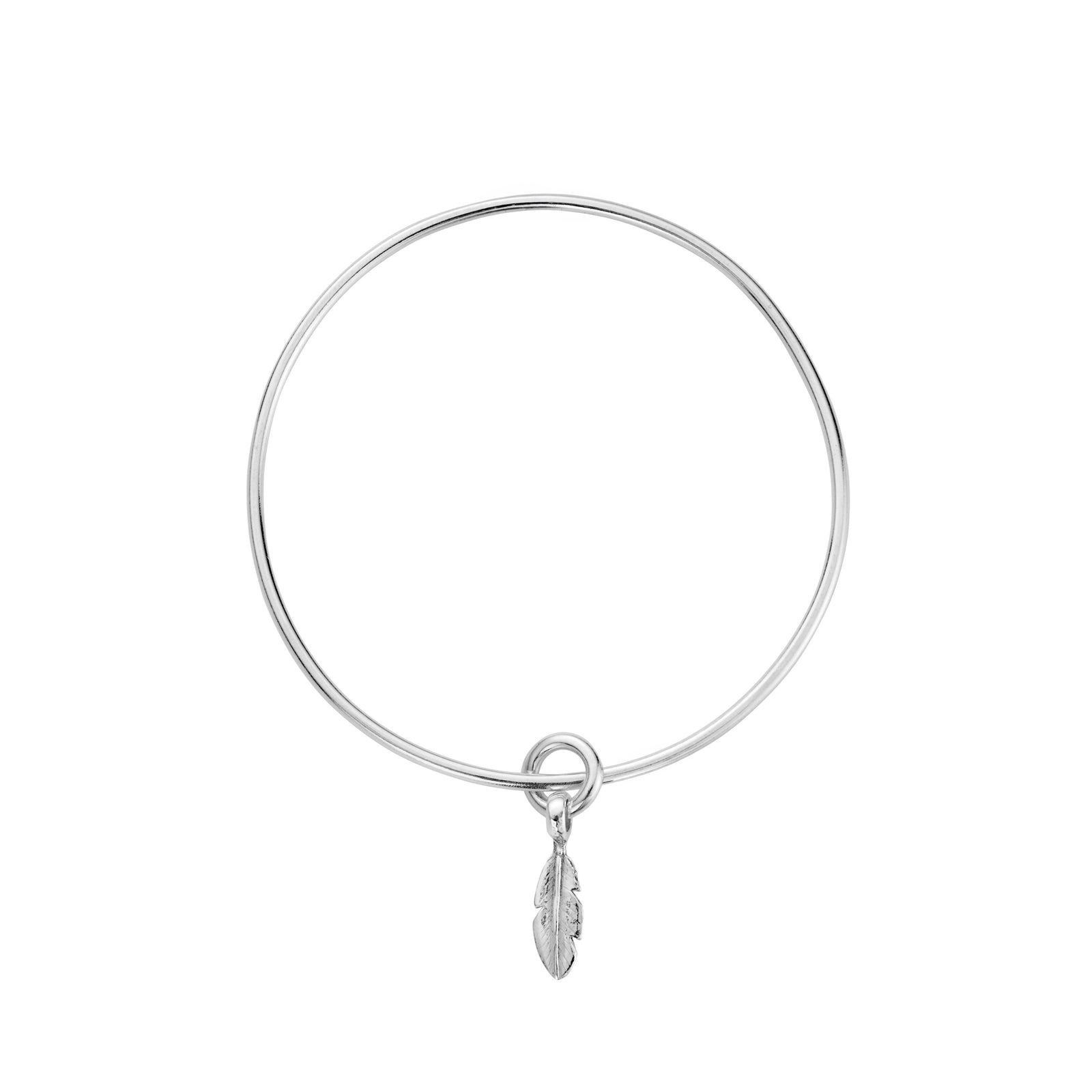 Silver Baby Feather Bangle