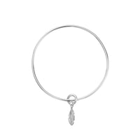 Silver Baby Feather Bangle