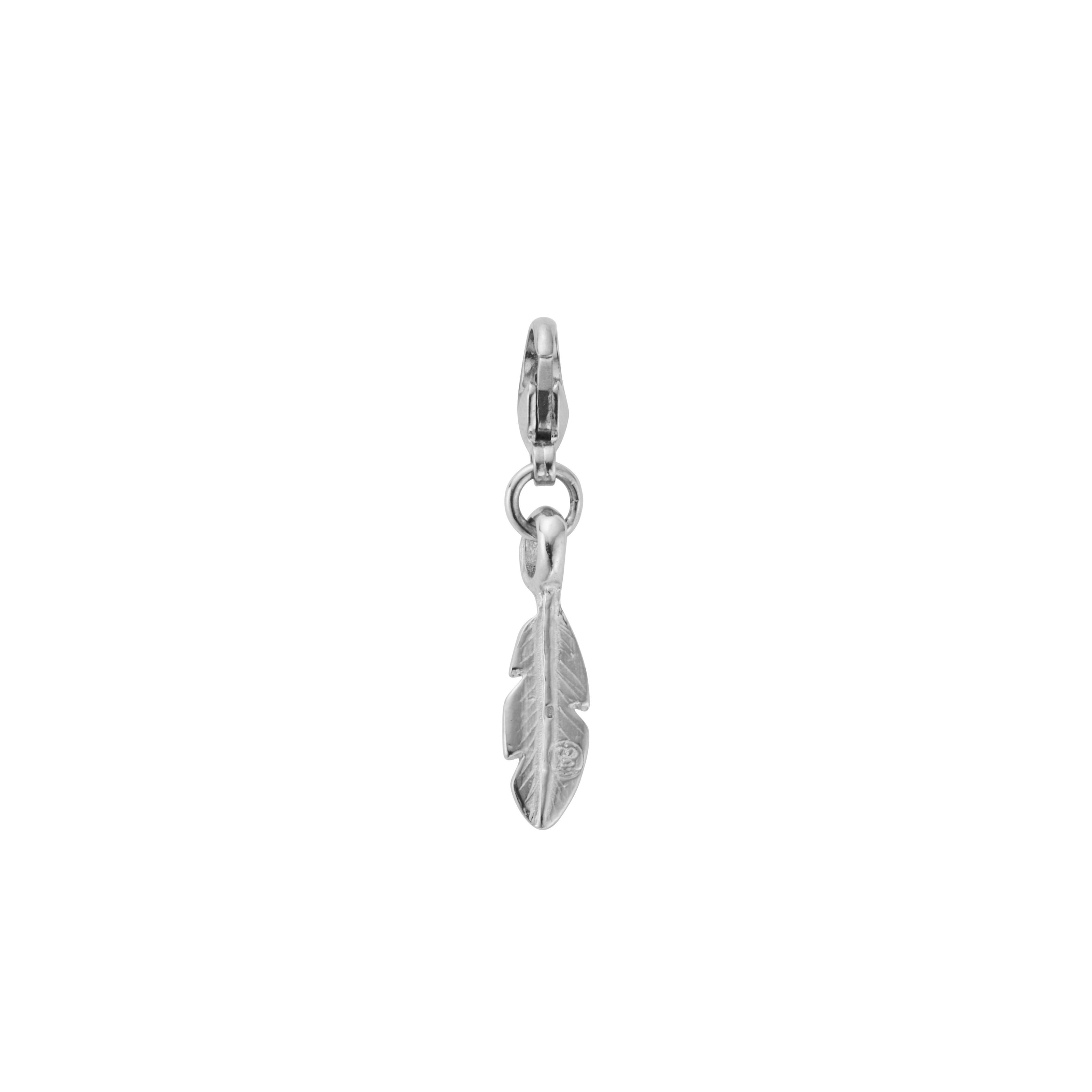Silver Baby Feather Lobster Charm
