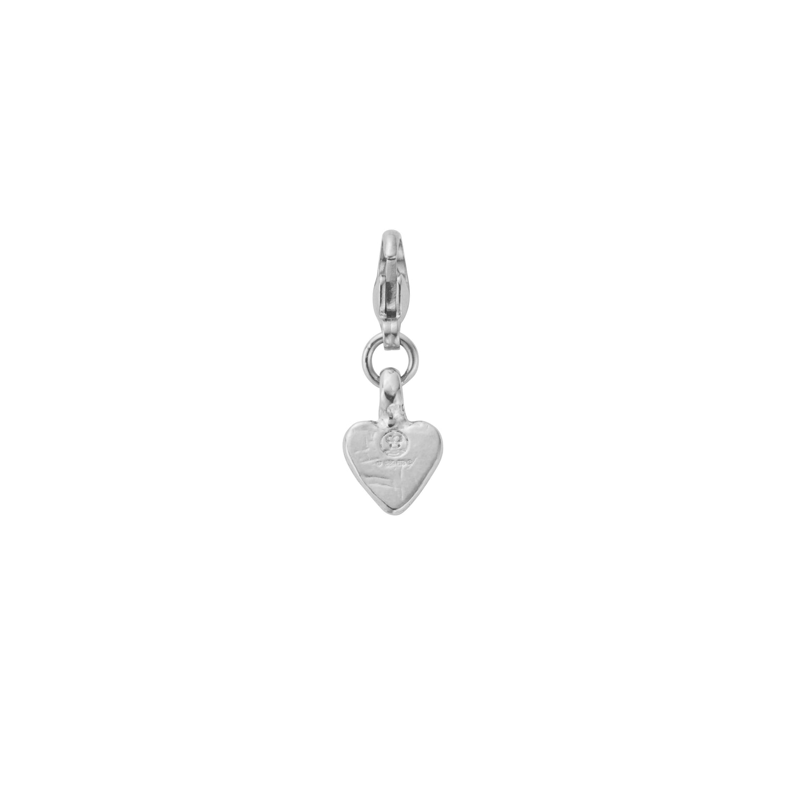 Silver Baby Heart Lobster Charm