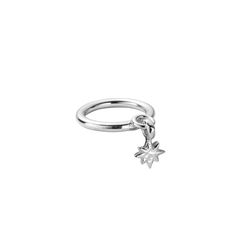 Silver Baby North Star Falling Ring