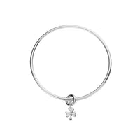 Silver Baby Shamrock Bangle