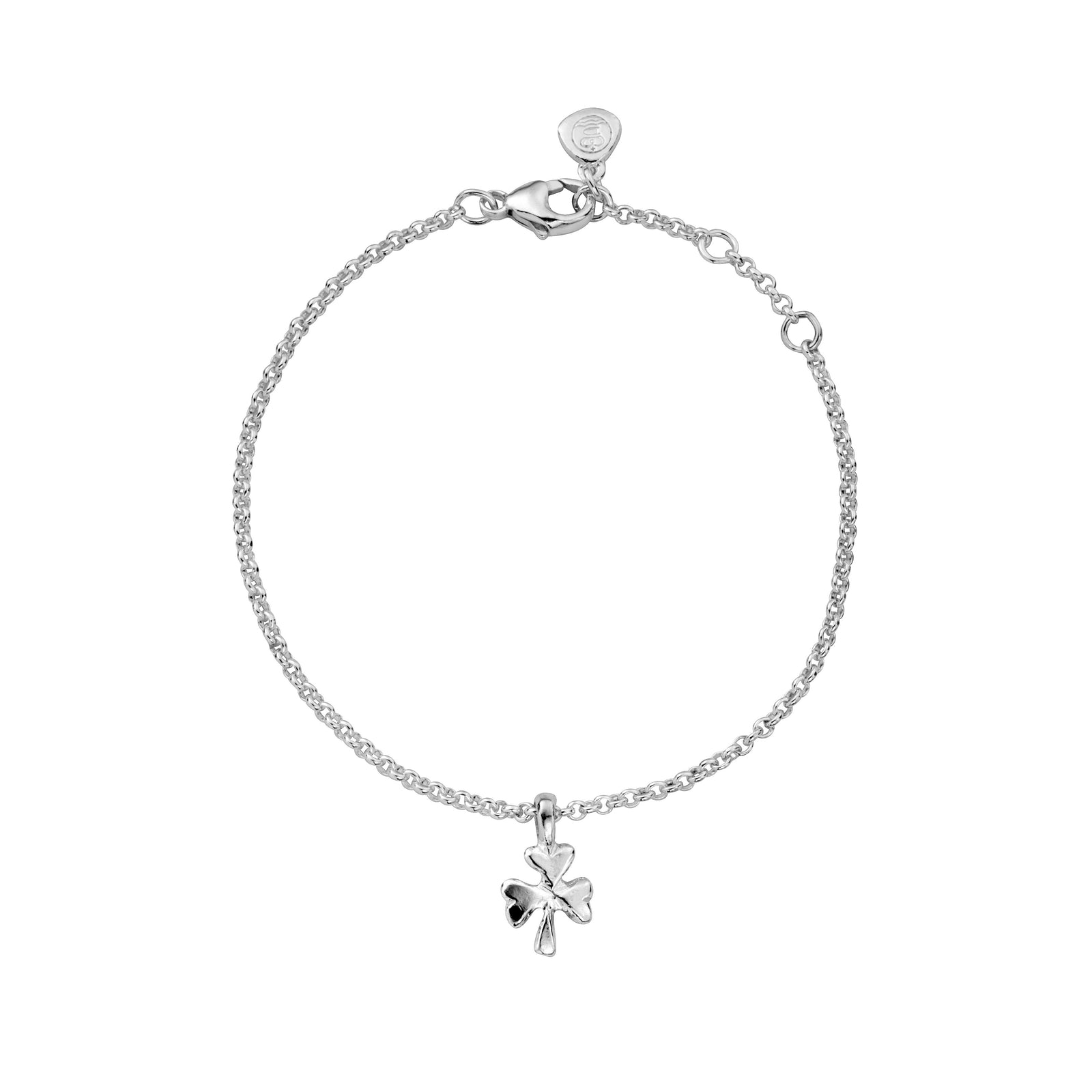 Silver Baby Shamrock Chain Bracelet