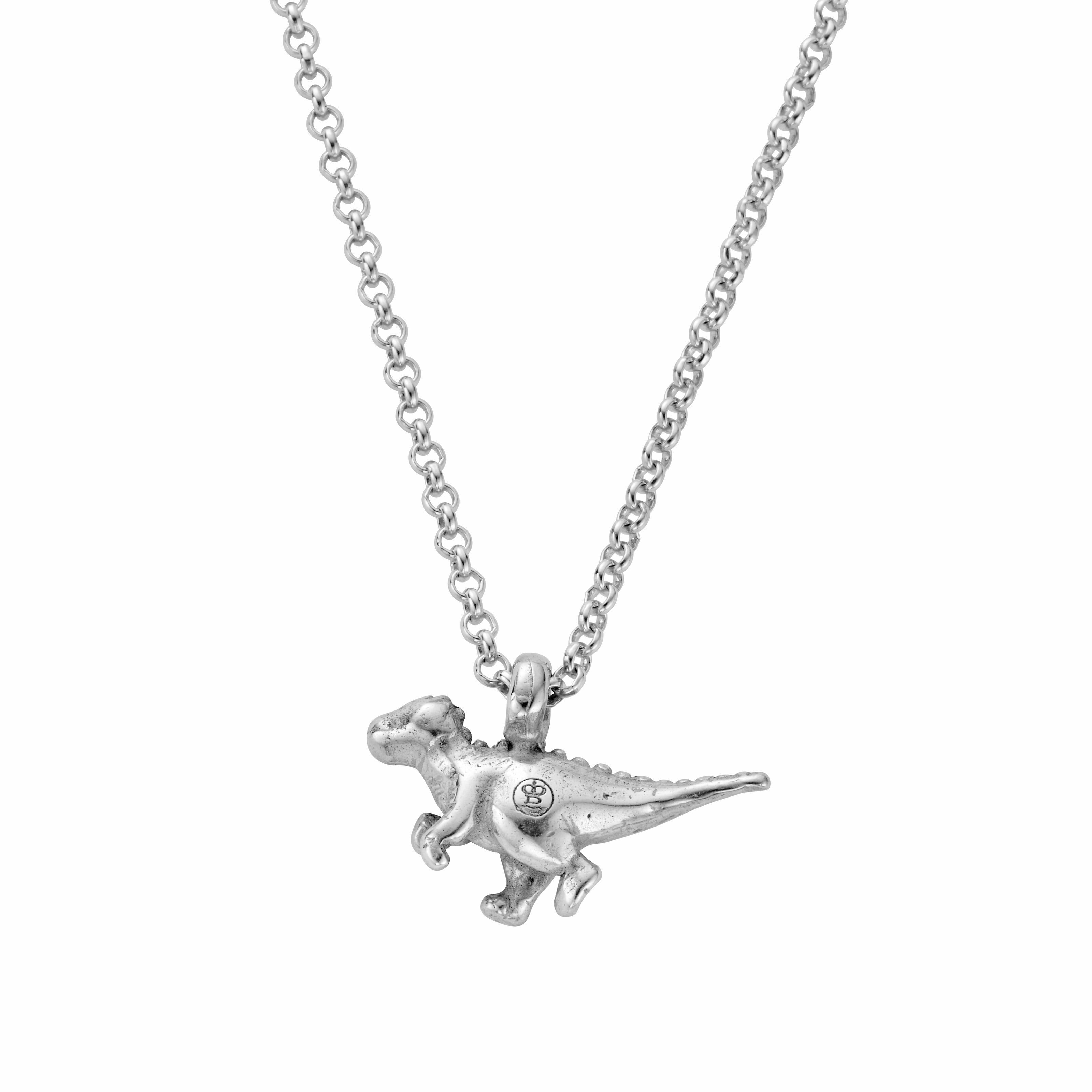 Silver Dinosaur Necklace