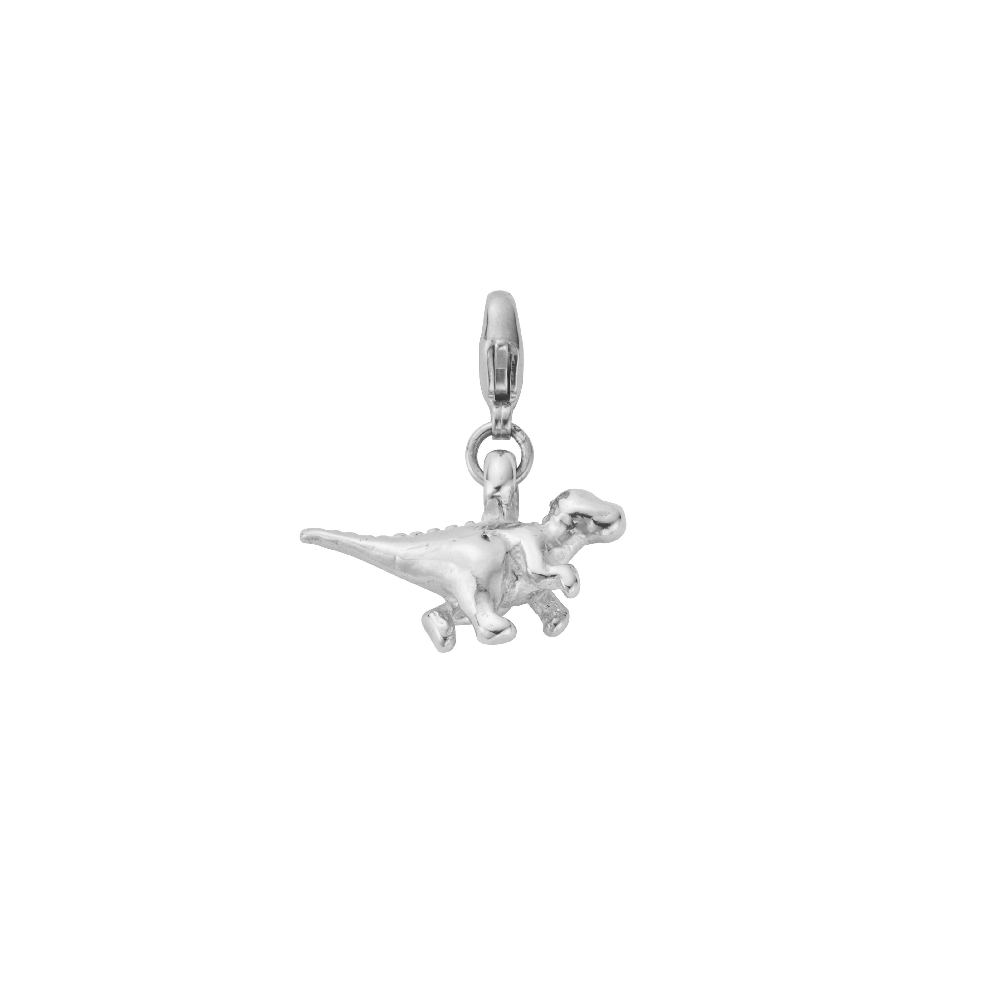 Silver Dinosaur Lobster Charm