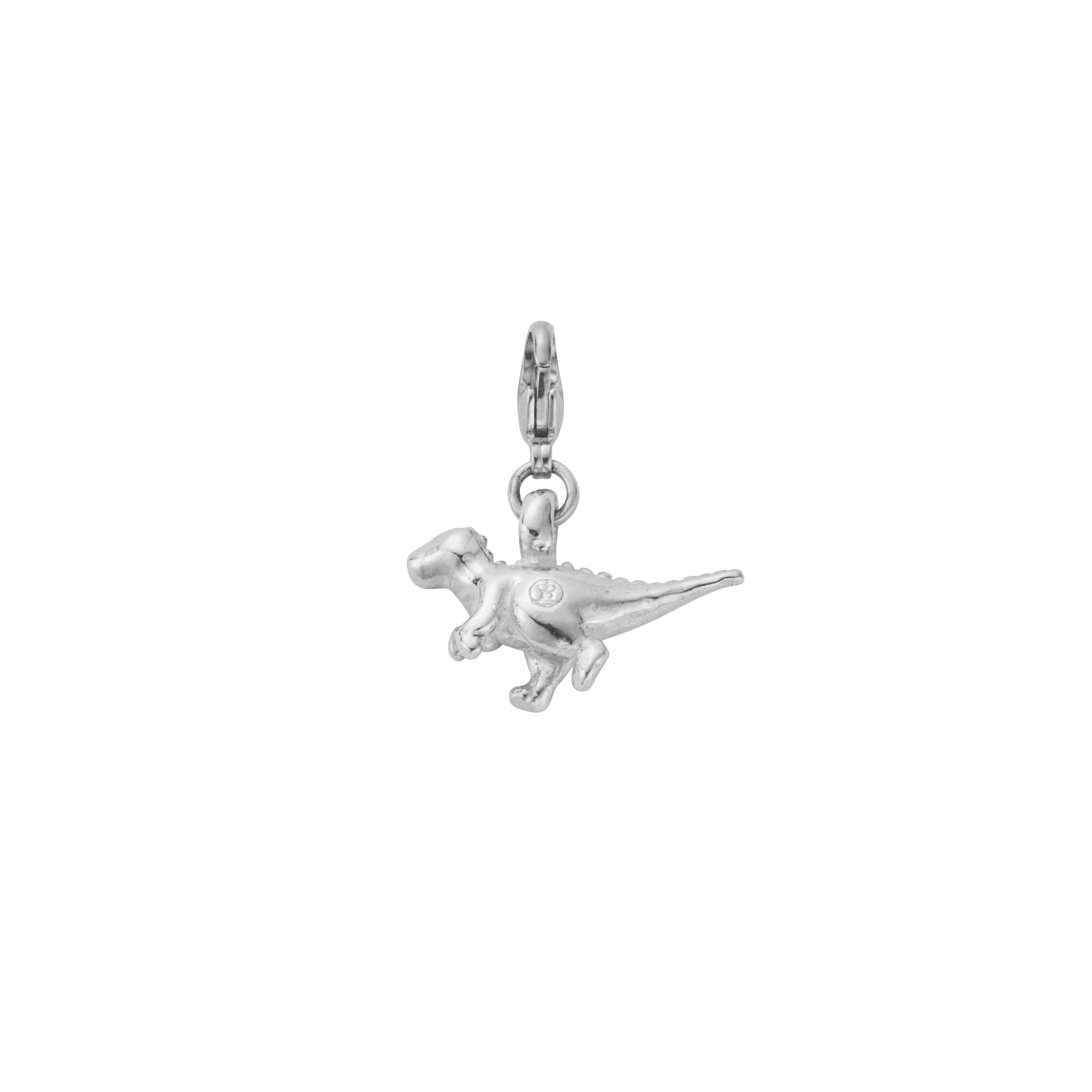 Silver Dinosaur Lobster Charm
