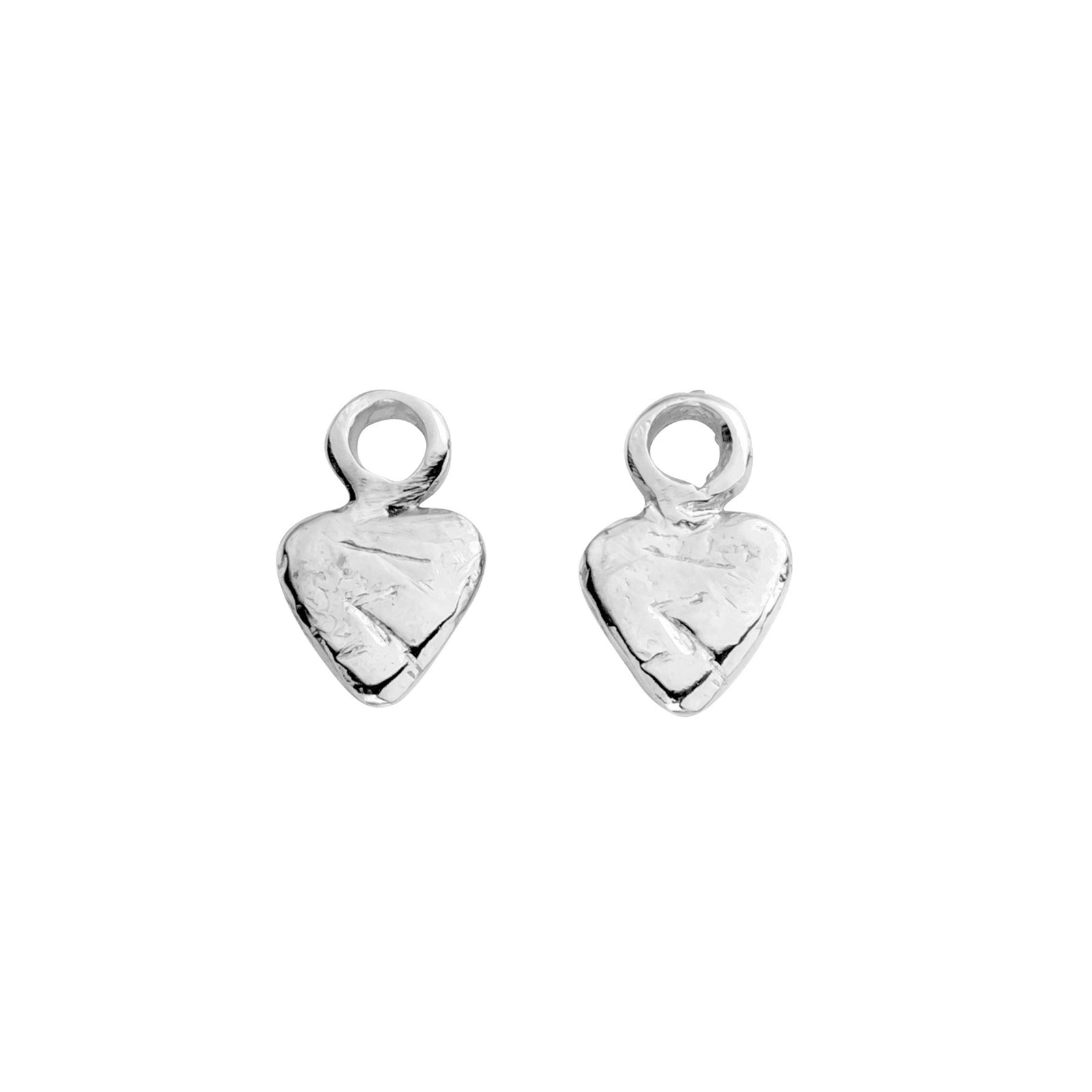 Silver Baby Heart Earring Charms