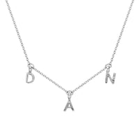 Silver Fixed Alphabet Necklace