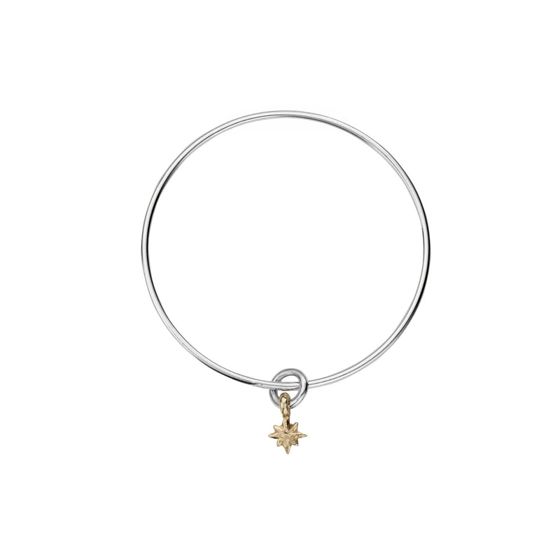 Silver & Gold Baby North Star Bangle