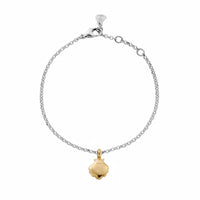 Silver & Gold Scallop Shell Chain Bracelet