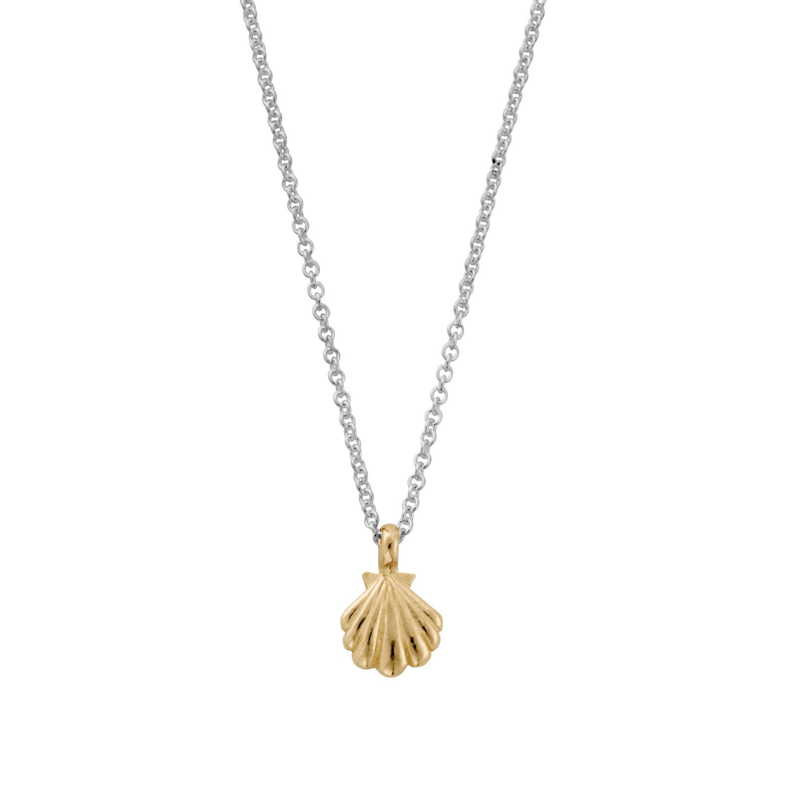 Silver & Gold Scallop Shell Necklace