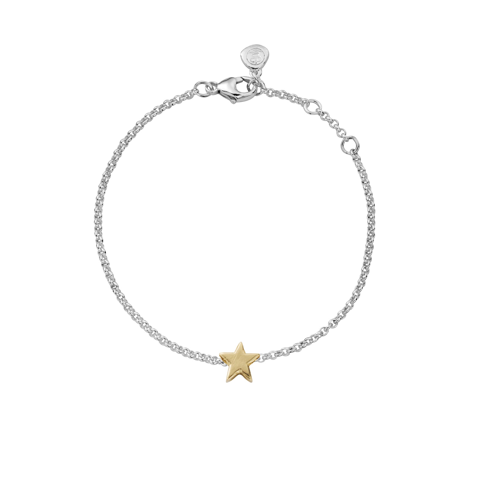 Silver & Gold Wishing Star Chain Bracelet