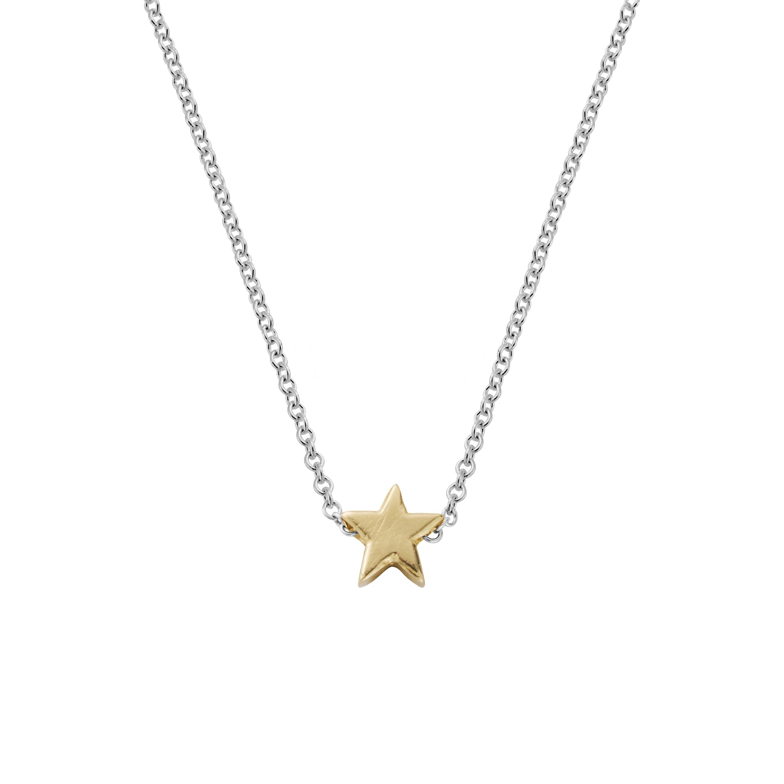 Silver & Gold Wishing Star Necklace