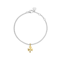 Silver & Gold Baby Shamrock Chain Bracelet