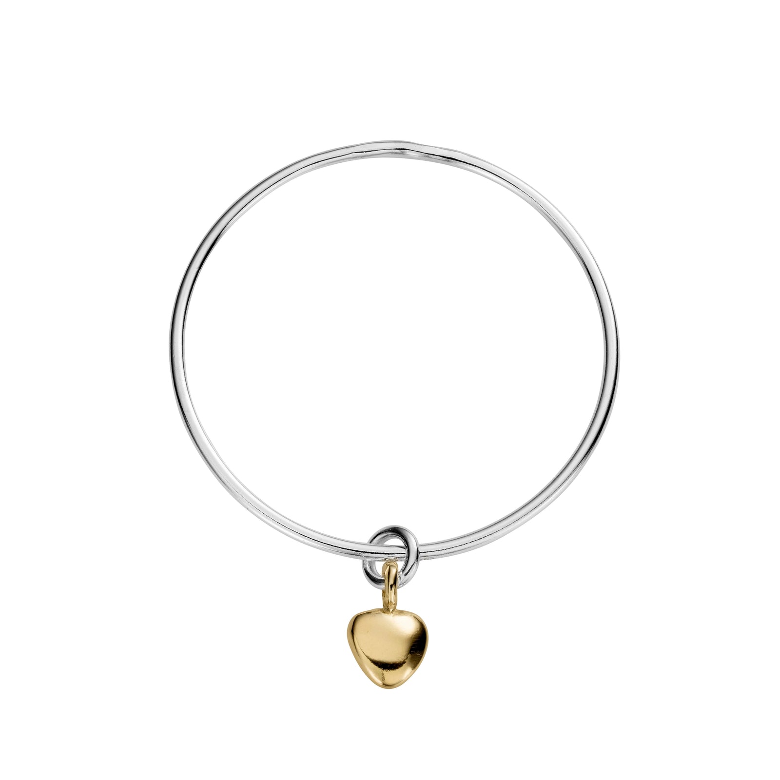Silver & Gold Maxi Grateful Heart Bangle
