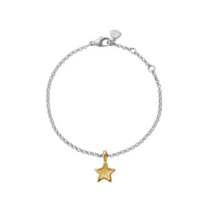 Silver & Gold Guiding Star Chain Bracelet