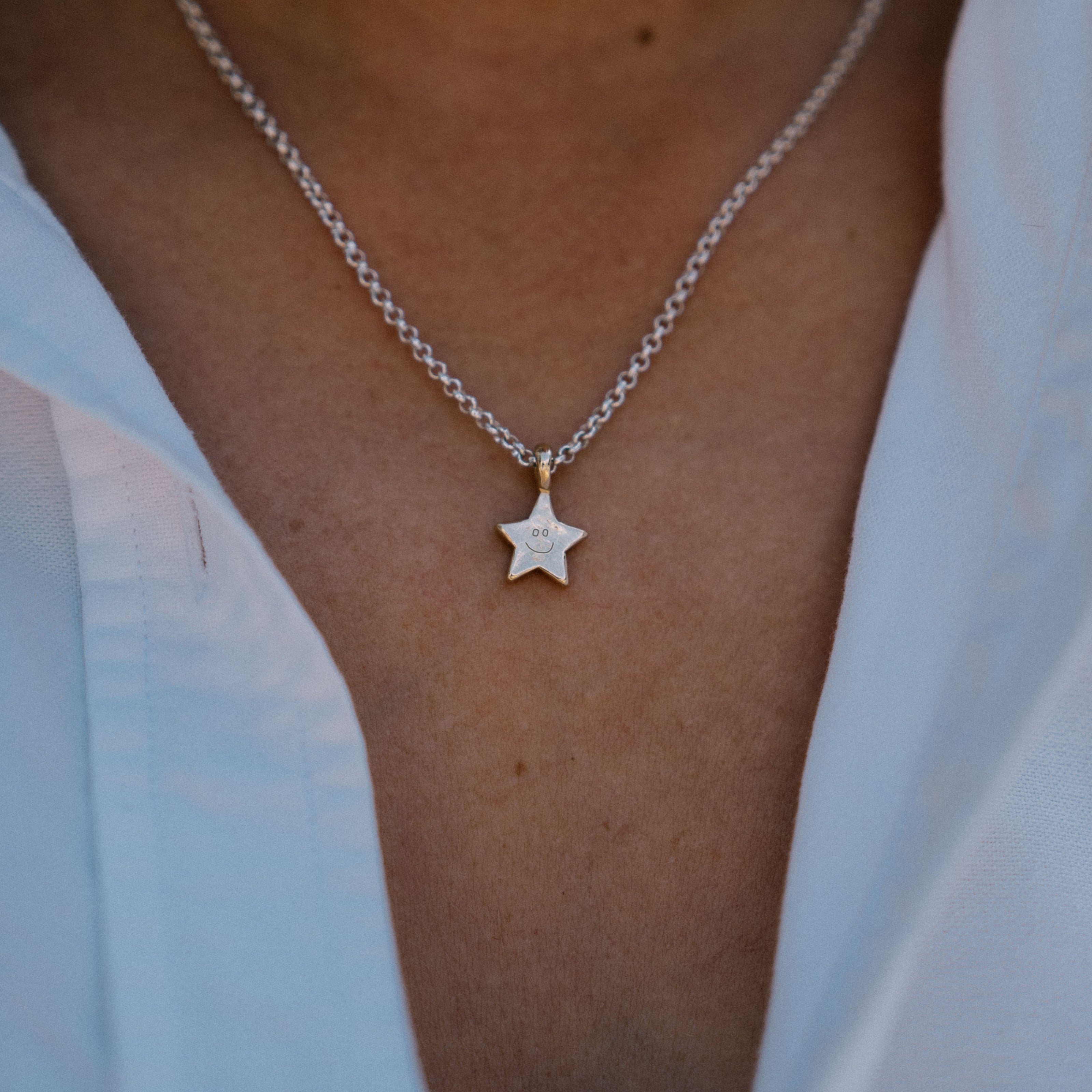 Silver & Gold Guiding Star Necklace