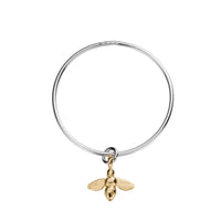 Silver & Gold Large Honey Bee Bangle