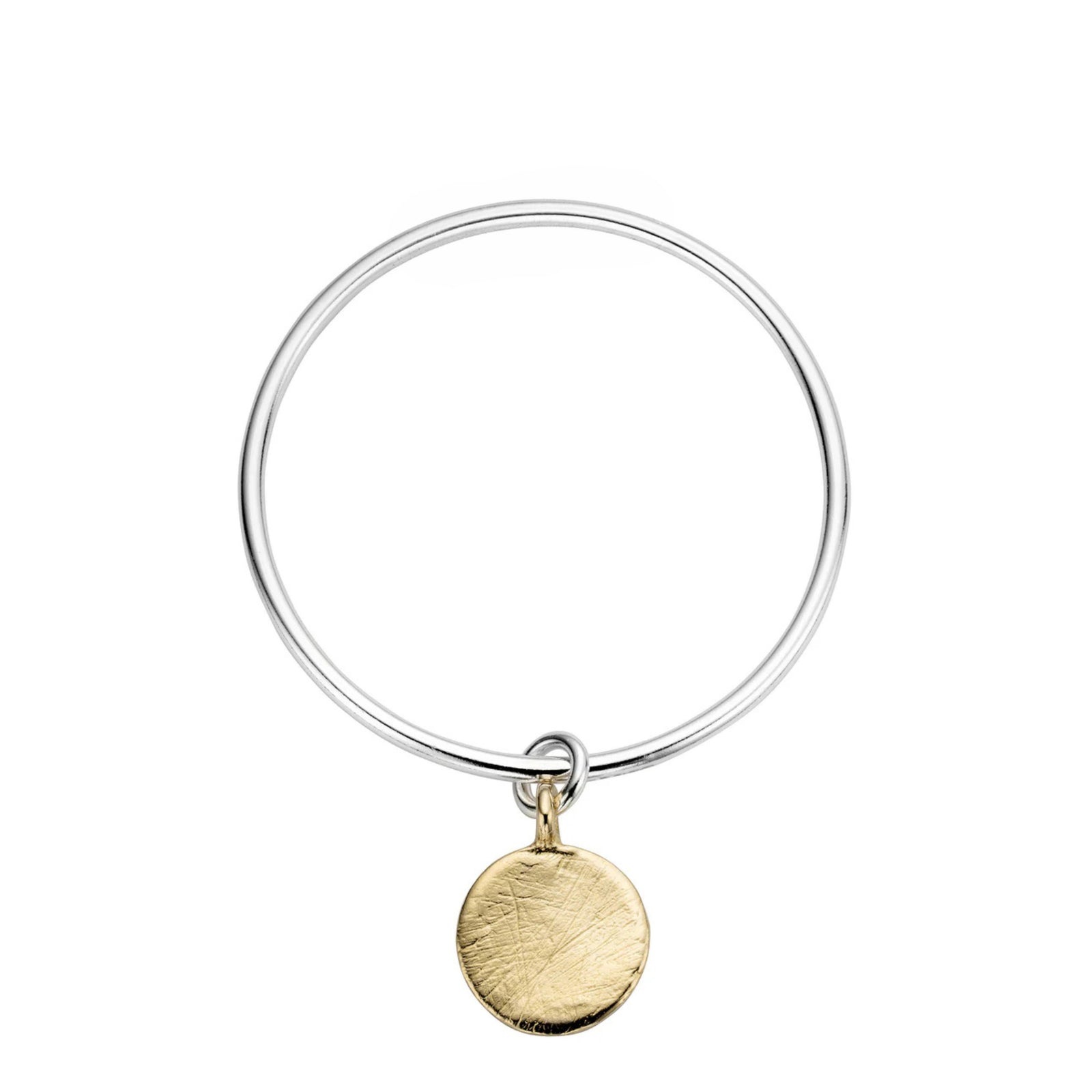 Silver & Gold Large Moon Bangle
