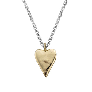 Silver & Gold Maxi Heart Necklace