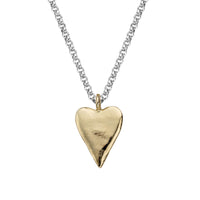 Silver & Gold Maxi Heart Necklace