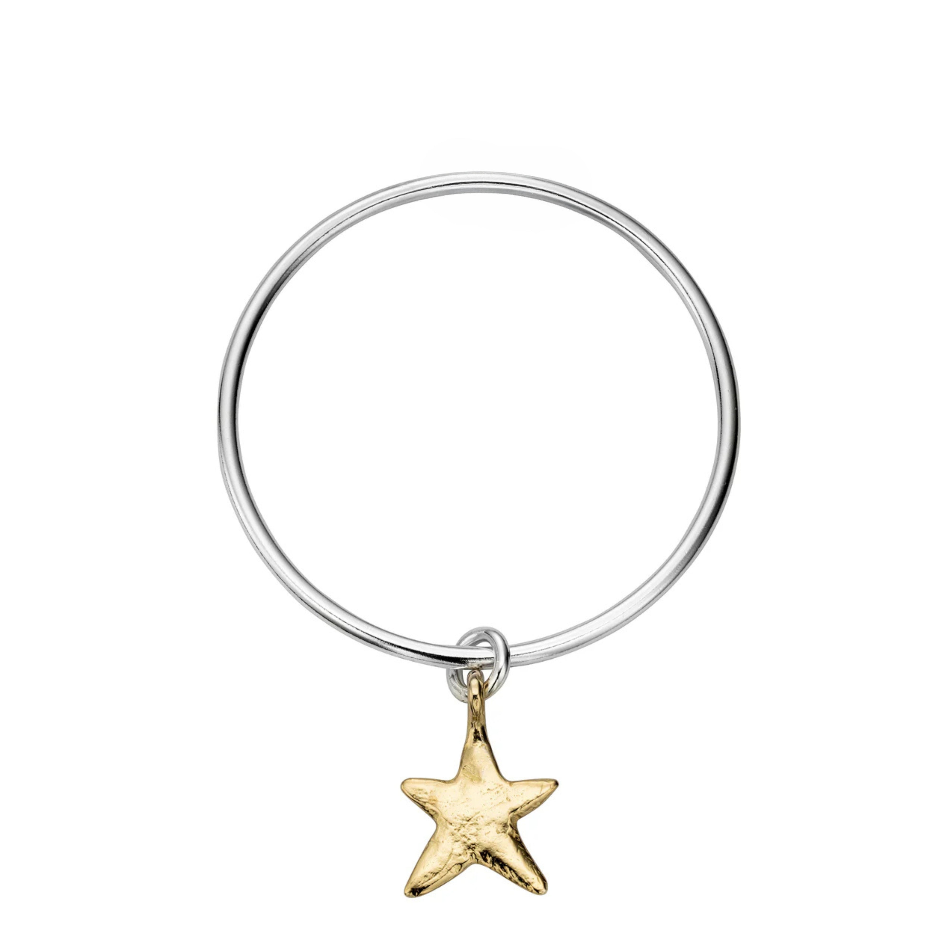Maxi Star Silver & Gold Bangle – Daniella Draper