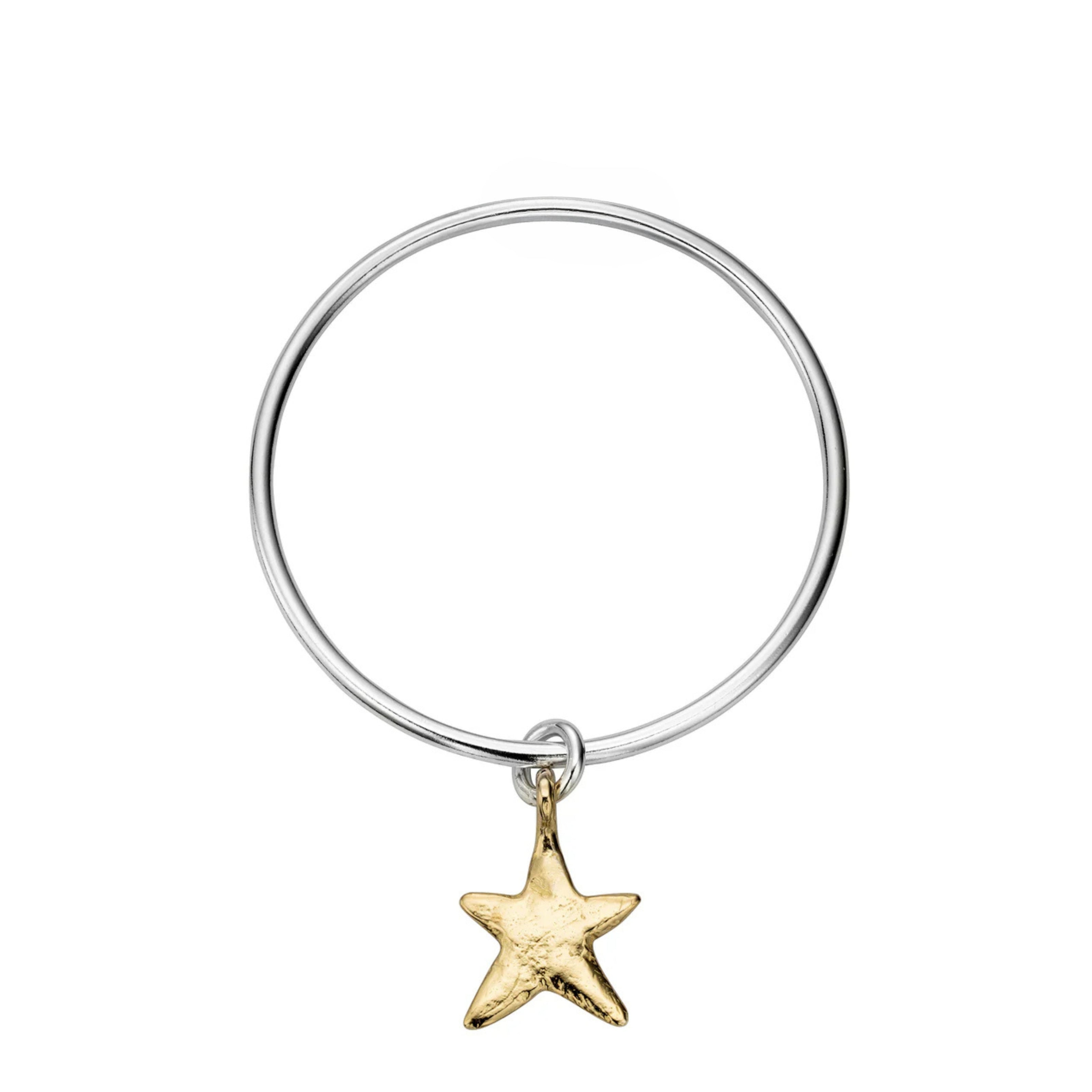 Silver & Gold Maxi Star Bangle