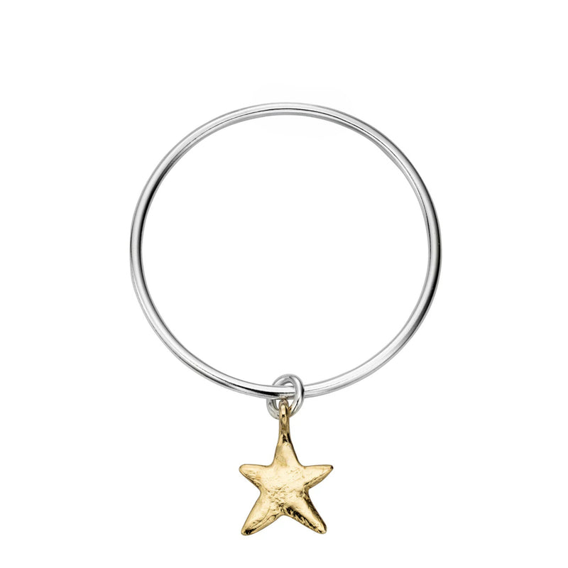 Silver & Gold Maxi Star Bangle