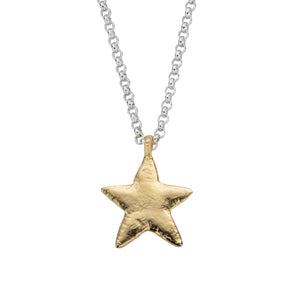 Silver & Gold Maxi Star Necklace
