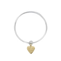 Silver & Gold Medium You Are Loved Bangle