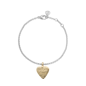 Silver & Gold Medium You Are Loved Chain Bracelet