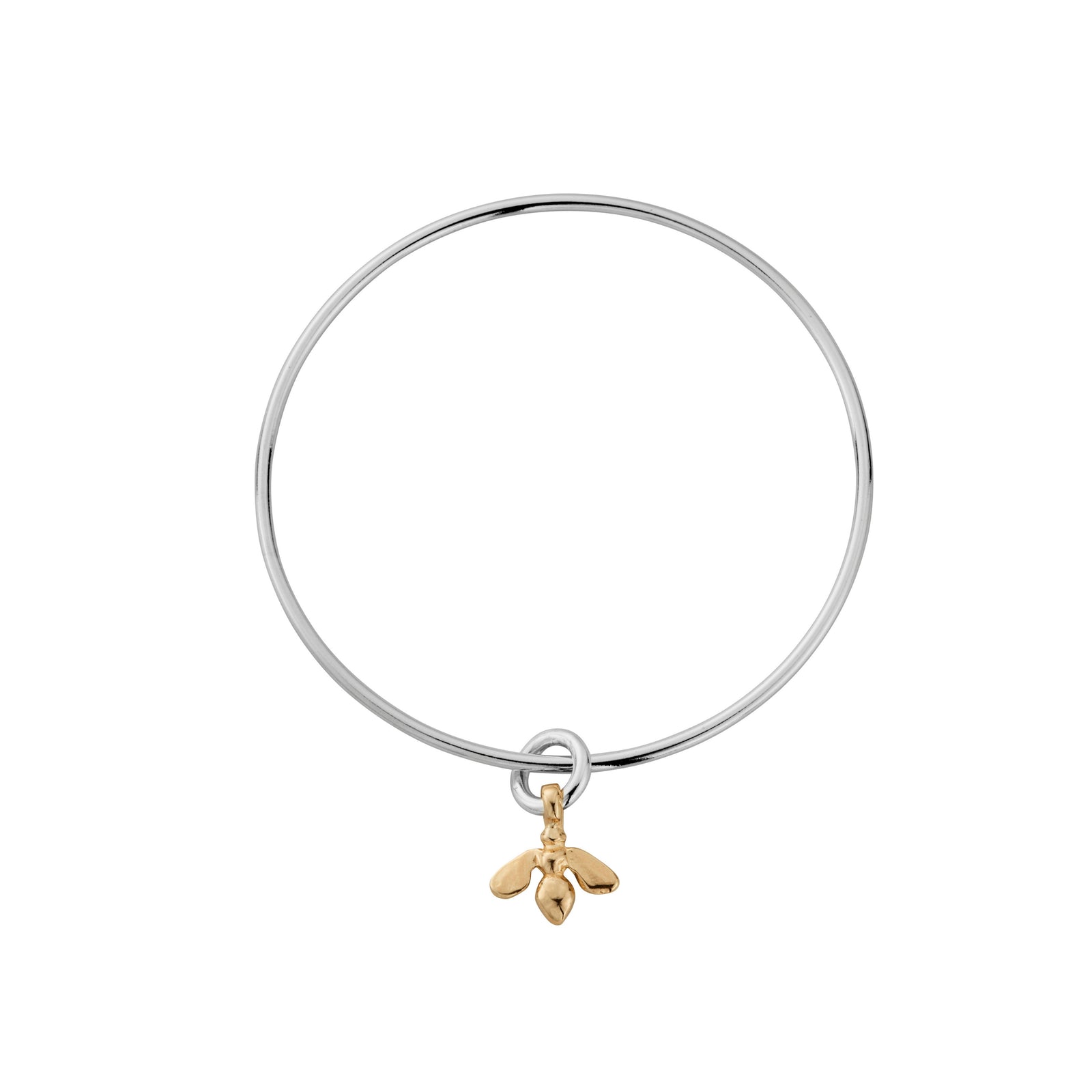 Silver & Gold Mini Honey Bee Bangle