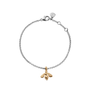 Silver & Gold Mini Honey Bee Chain Bracelet