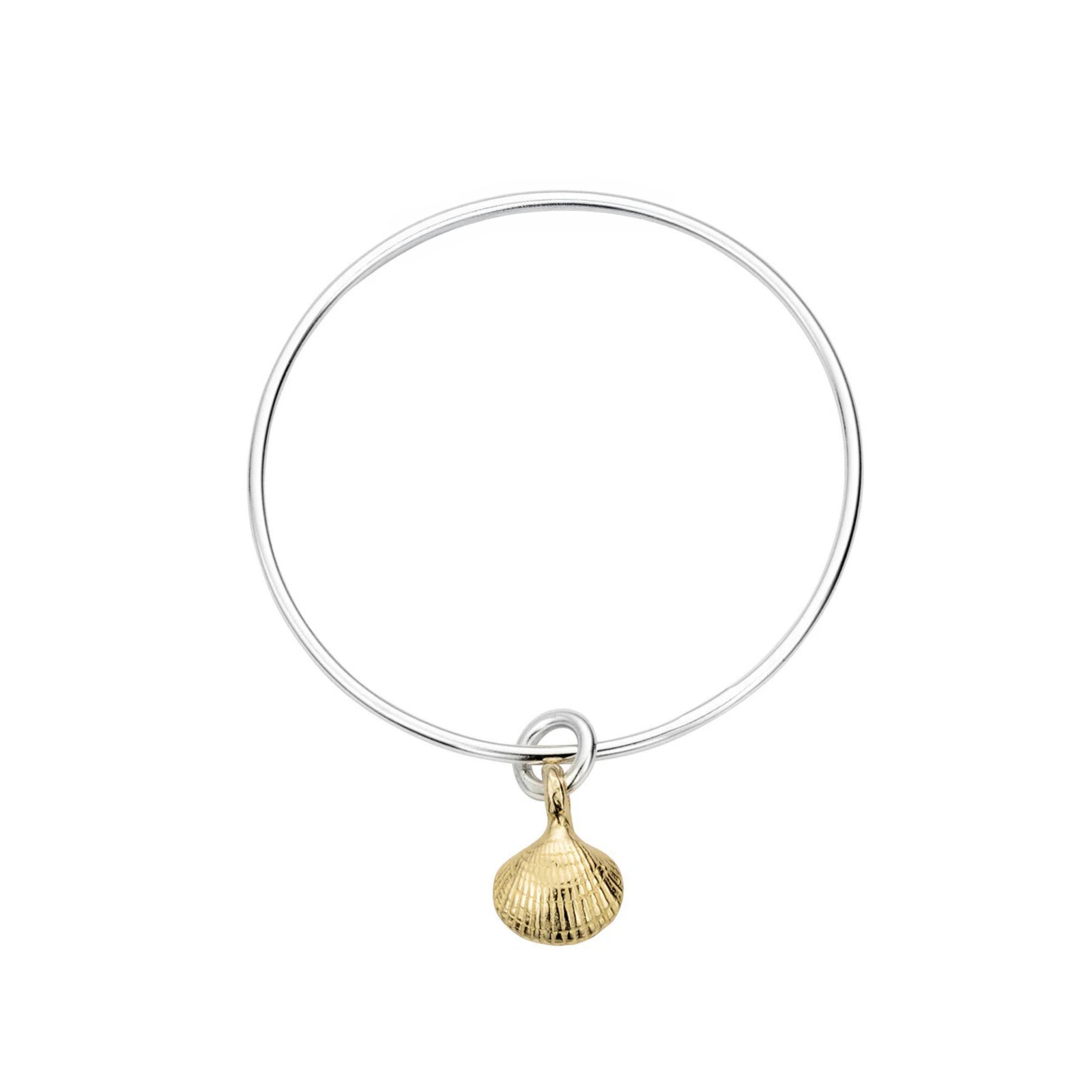 Silver & Gold Mini Shell Bangle
