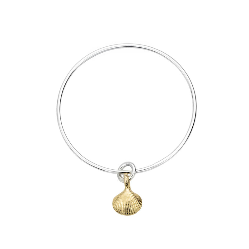 Silver & Gold Mini Shell Bangle
