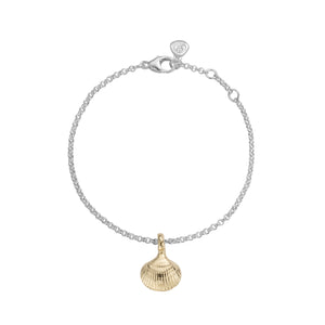 Silver & Gold Mini Shell Chain Bracelet