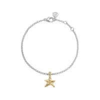Silver & Gold Mini Star Chain Bracelet