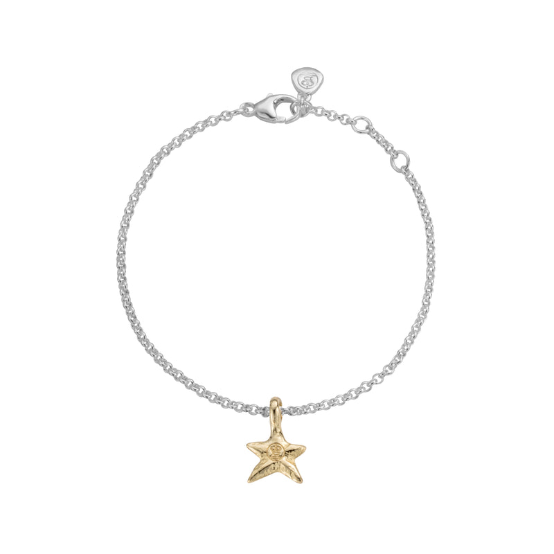 Silver & Gold Mini Star Chain Bracelet