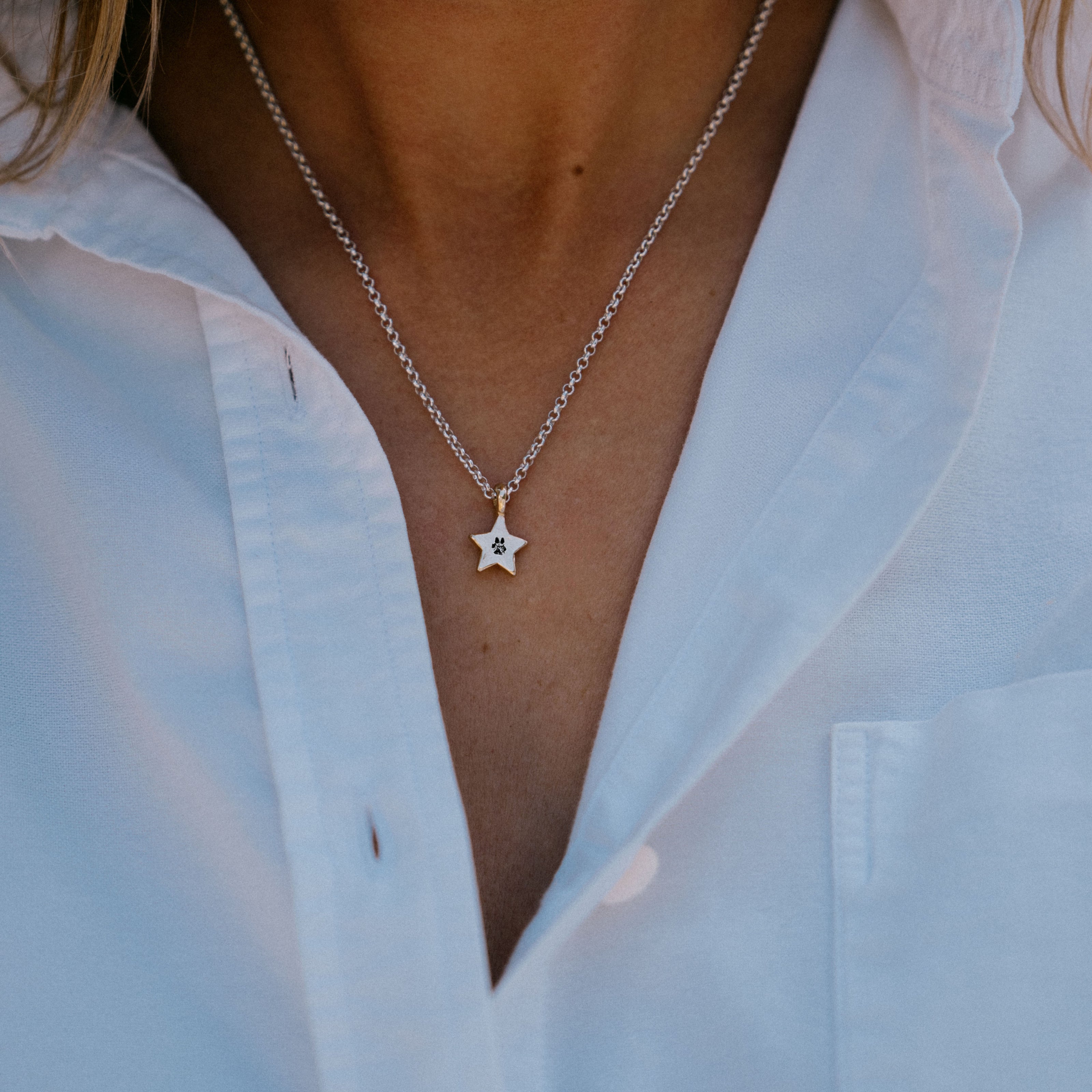 Silver & Gold Guiding Star Necklace